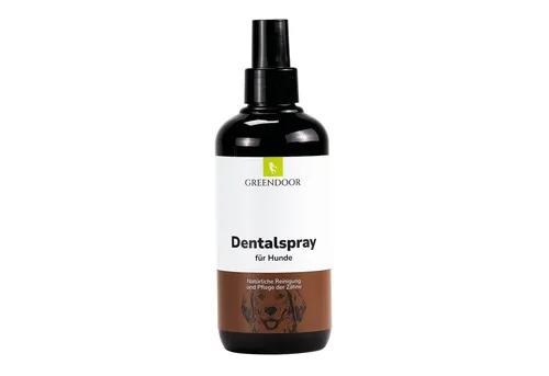 GREENDOOR Fellpflege Dentalspray für Hunde, 0.25 ml - Fellpflege - Effektives Dentalspray für Hunde zur Zahnstein-Prophylaxe und frischem Atem. Einfach anzuwenden, unterstützt die tägliche Zahnpflege ohne Zähneputzen.