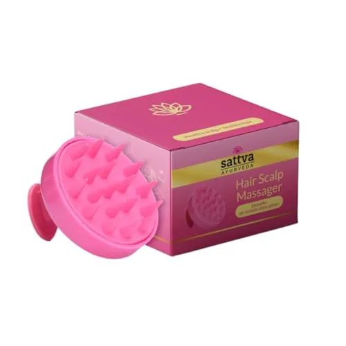 Sattva Kopfhaut-Massagebürste für Haare in pink von Sattva Ayurveda