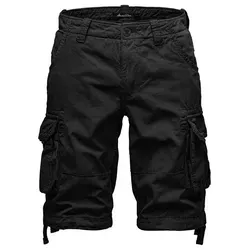 Amaci&Sons Cargoshorts CRYSTAL Cargoshorts Herren Bermuda Short Hose Regular Fit schwarz W38