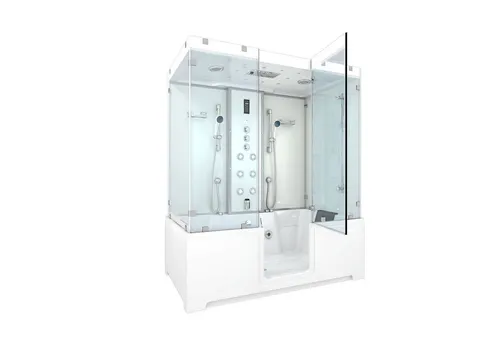 AcquaVapore Grossraumdusche Kombination Badewanne Dusche K88-WS-TH-C-ALL