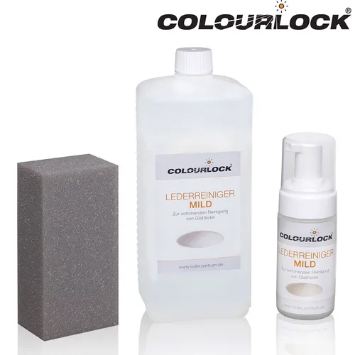 COLOURLOCK Lederreiniger mild 1 L inkl. 125-ml-Schaumspenderflasche + Schwamm