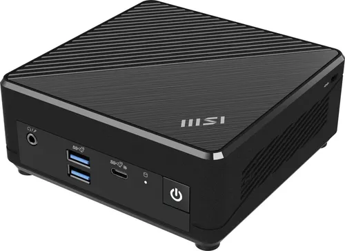 MSI Cubi N ADL-002BEU Mini-PC Schwarz - Mini-PC Barebone mit kompaktem 0,69L Gehäuse, unterstützt bis zu 16 GB DDR4-RAM und bietet schnelle WLAN-Verbindung mit Wi-Fi 5 – ideal für platzsparende Anwendungen.