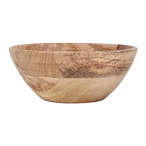 EGLO LIVING Dekoschale Forleyet, natürliche Schale zum Dekorieren, runde Holzschüssel, Deko Schüssel aus Holz in Natur, Holzschale Ø 18,5 cm