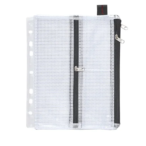 1x FolderSys A5 Vierkammer-Kleinkrambeutel,Abheftrand Reißverschluß PVC 40445-30