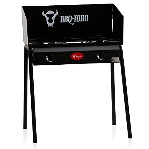 BBQ-Toro Gas Grilltisch mit Windschutz von BBQ-Toro