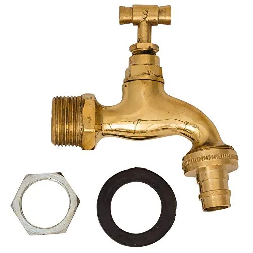 aubaho Wasserhahn Auslaufventil Garten Brunnen Messing 3/4 Zoll Antik Stil 12cm