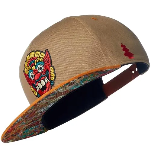 Cadency® Snapback Cap Bali, Khaki, Unisex, Größenverstellbar - Stylische Snapback Cap mit hochwertigem Stick und individuell einstellbarem Verschluss. Perfekte Passform für einen Kopfumfang von 56-62 cm – ideal für Herren und Damen!