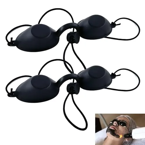 Artikel Solarium Brille Schutzbrille Rotlichtlampe Uv Schutzbrille Einstellbar Passt Bequem auf Das Gesicht Geeignet Zum Sonnenbaden, für Die Rotlichttherapie und Als Schönheitsgerät(Schwarz) 2