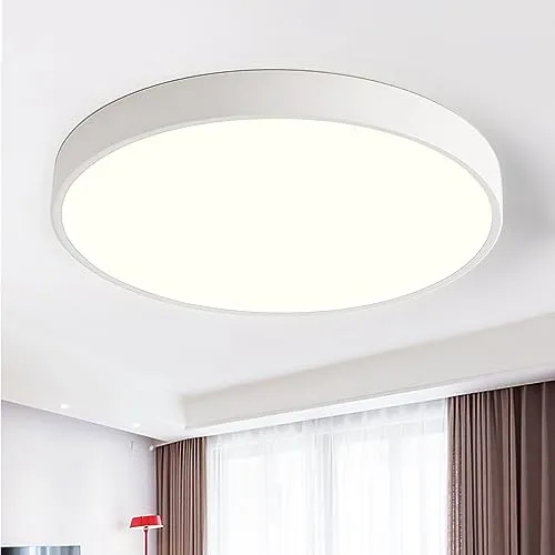 Style home 48W Ultraslim Deckenleuchte LED Ø50cm - Deckenleuchte mit 48W und warmweißem Licht (3000K), ideal für Räume bis 20m². Energiesparend, blendfrei und einfach zu montieren, bringt sie moderne Eleganz in jeden Raum.