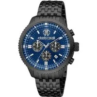 Roberto Cavalli RC5G127M0085 Uhr für Männer - Nachtblau aus Edelstahl - Armbanduhren mit chronographischer Anzeige, wasserdicht bis 100m und stilvolles Design für modebewusste Männer.