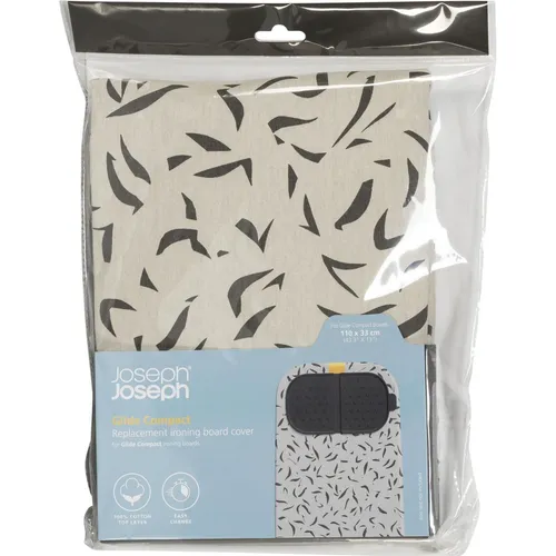 Joseph Joseph Bügeltischbezug 110 x 33 cm - Bügelbrettbezug aus 100% Baumwolle mit wattierter Filzunterlage, perfekt für Joseph Joseph Glide Compact. Schnell austauschbar und sorgt für optimalen Sitz durch Spannschnur mit Knebelverschluss.