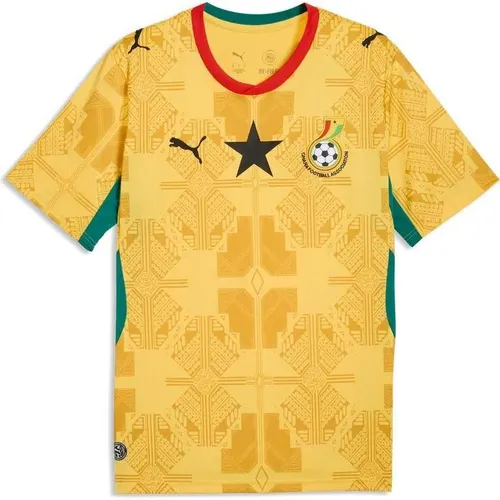 PUMA Trainingsshirt Ghana 2026 Auswärtstrikot Herren - Hochwertiges Fußballshirt in Sunny Yellow Archive Gold, ideal für Training und Freizeit. Mit atmungsaktiver dryCELL-Technologie für hohen Tragekomfort. Pflegeleicht und in Größe XL erhältlich.