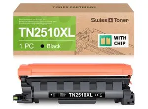 Tonerkartusche TN2510XL kompatibel mit Brother, 1x Schwarz