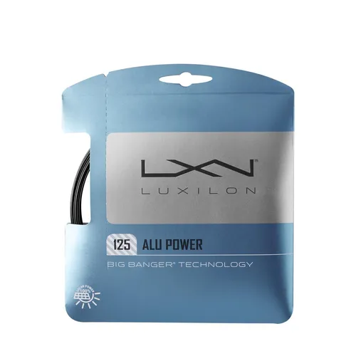 Luxilon Tennissaite Alu Power 1.25 (Haltbarkeit+Power) schwarz 12m Set, Saitendicke: 1.25