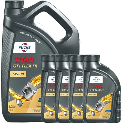 1x5+4x1L Fuchs Titan GT1 Flex Fr 5W30 Öl