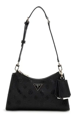 GUESS Schultertasche Cresidia II Top Zip - Elegante GUESS Schultertasche im Logo Muster mit verstellbarem Henkel. Geräumiges Hauptfach mit 6 Fächern für Karten und Zipperfach. Ideal für stilbewusste Aufbewahrung.