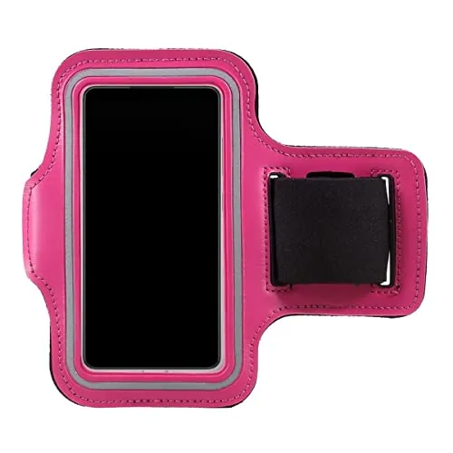 CoverKingz Universal Sportarmband Handy Tasche - für alle Smartphones von 5,9-6,5 Zoll - Armtasche mit Schlüsselfach - Laufarmband Joggen - Sport Handyhülle Pink