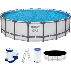 Bestway Steel Pro MAXTM Frame Pool Komplett Set Ø 610 x 132 cm