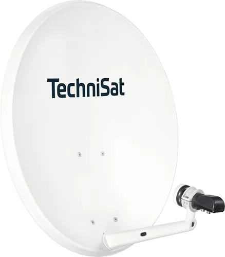 TechniSat TECHNITENNE 70 Satelliten-Schüssel für 4 Teilnehmer - SAT-Antenne mit 70 cm Durchmesser, ideal für bis zu vier Receiver, bietet stabilen Ultra-HD Empfang und einfache Montage dank integrierter Masthalterung.