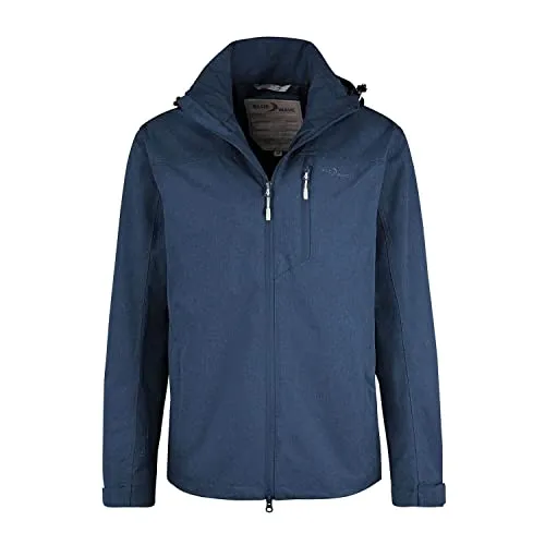 Blue Wave Herren Funktionsjacke Henk - Wasserdichte Outdoor-Jacke in Blue Nights 6XL - Funktionsjacke mit 10.000 mm Wassersäule, winddicht und atmungsaktiv. Ideal für Outdoor-Aktivitäten, mit verstellbarer Kapuze und praktischem Stauraum.