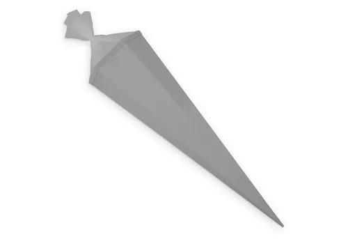 itenga Schultüte itenga Bastelschultüte mit Verschluss GRAU 6eckig