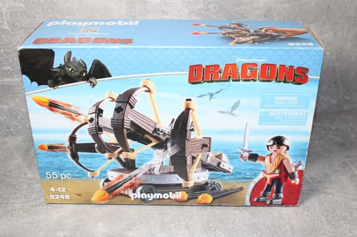 PLAYMOBIL 9249 Dragons Eret mit 4-Schuss-Feuer-Balliste - Sonstige, spannendes Drachenabenteuer mit 55 Teilen, ideal für kreative Spielstunden und fördert die Fantasie von Kindern zwischen 5-11 Jahren.