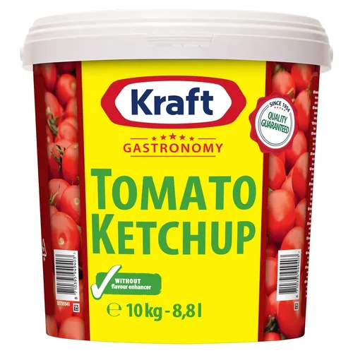 Kraft Tomaten Ketchup - Original ohne Geschmacksverstärker 10000ml - Ketchups - Genuss ohne Kompromisse! Kraft Tomaten Ketchup bietet den perfekten Geschmack ohne Geschmacksverstärker, ideal für Gartenpartys und Gastronomie.