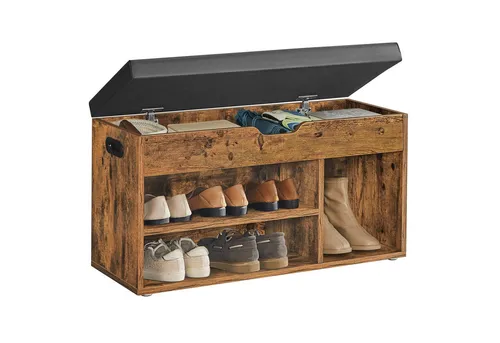 VASAGLE Schuhschrank Schuhbank mit gepolstertem Sitz von VASAGLE
