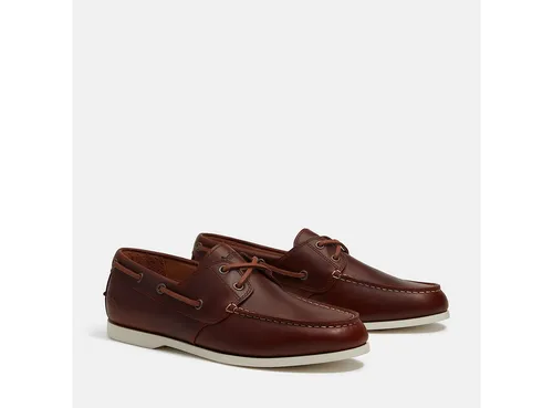 Timberland CEDAR BAY ESSENTIAL BOAT SHOE - Brauner Bootsschuh aus Leder in Größe 45 EU - Sportlicher Bootsschuh aus hochwertigem Leder mit OrthoLite® Dämpfung für hohen Tragekomfort. Ideal für Freizeit und entspannte Tage am Wasser.