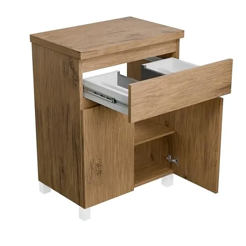 paplinskimoebel - Waschbeckenunterschrank Ariza TOP 60 cm Breite, ohne Waschbecken, Unterschrank mit Schublade, Hängend oder Stehend, für Aufsatzwaschbecken - Holz/Eiche Lancelot