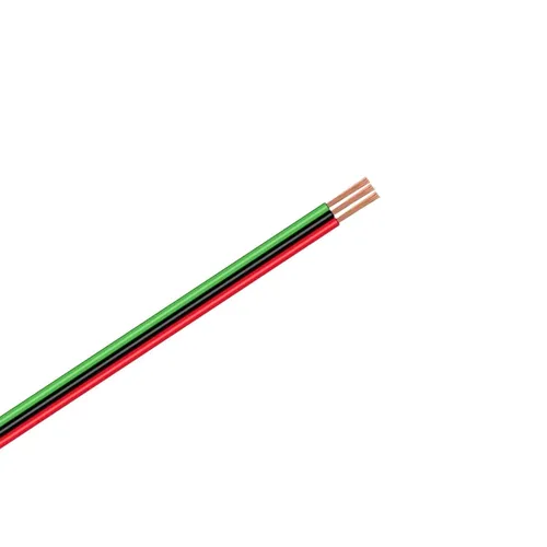 5m 3-farbige Flachleitung, 3x0,14mm², Flachband-Kabel, ideal für LED-Stripes