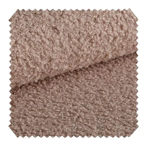 novely® CENTRO Kuschelweicher Bouclé-Stoff, voluminöser Möbelstoff, wasserabweisender und UV-beständiger Polsterstoff, Meterware 1 lfm | Farbe: 05 Altrosa