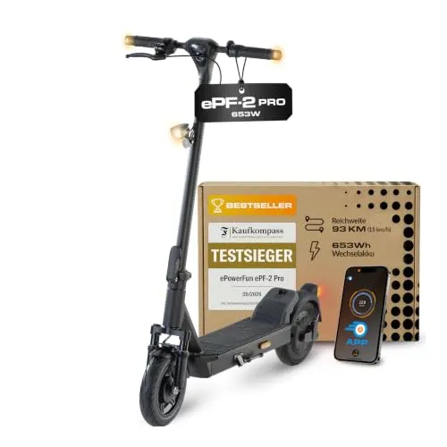 ePowerFun ePF-2 PRO 653W E-Scooter mit Straßenzulassung