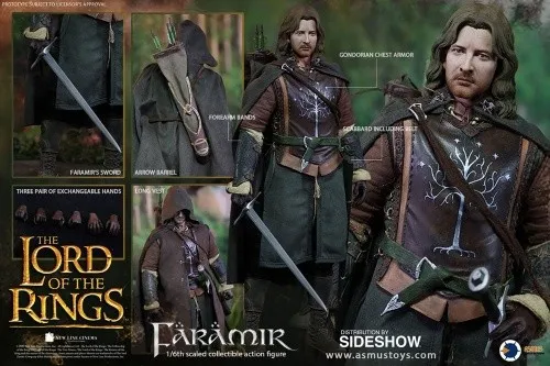 Asmus Collectible Toys Herr der Ringe 1/6 Faramir Action-Figur - Detailgetreue 30 cm Action-Figur von Faramir aus 'Der Herr der Ringe', ideal für Sammler und Fans. Hochwertige Verarbeitung und realistische Darstellung.