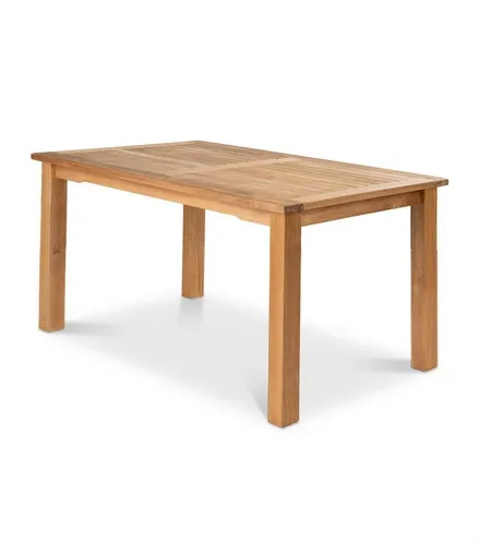Outdoor Gartentisch KAMPEN aus Teakholz, 150x80 cm, Braun - Robuster Gartentisch aus witterungsbeständigem Teakholz, ideal für entspannte Stunden im Freien. Praktische Maße von 150x80 cm, perfekt für gesellige Runden.