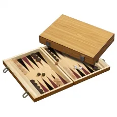 Philos Backgammon - Kassette - Ioannis aus Holz - Gesellschaftsspiel Backgammon in eleganter Holz-Kassette, ideal für Spielabende mit Familie und Freunden, Maße: 350 x 235 x 55 mm.