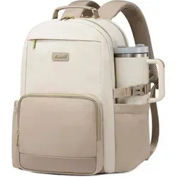 Rucksack Damen Laptop Schulrucksack 18 Zoll Beige Khaki - Stylischer Rucksack für Damen, ideal für Uni und Alltag. Mit gepolstertem Fach für 18-Zoll-Laptops, wasserabweisendem Material und viel Stauraum – dein zuverlässiger Begleiter für jede Gelegenheit.