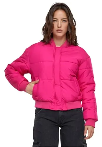 Urban Classics Damen Jacke Ladies Puffer Blouson hibiskuspink S