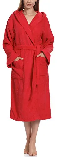 Ladeheid Damen Frottee Bademantel mit Kapuze – Warm & Weich