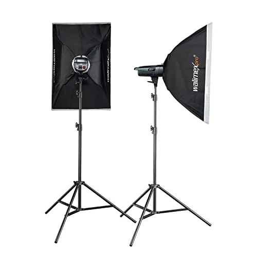 Walimex pro Emerger 400 Set Double - Kompakte Blitzleuchte für Profis - Foto-Studio Zubehör mit 400 Ws Leistung, 2,4 GHz Empfänger und kurzer Wiederaufladezeit für kreative Aufnahmen unterwegs.