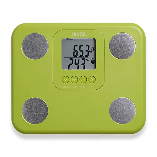 TANITA BC-730 Intelligente Waage für Körpergewicht und Körperfett – Digitale Badezimmerwaage, Körperfettwaage mit LCD-Display, Kompakte Waage, Grün