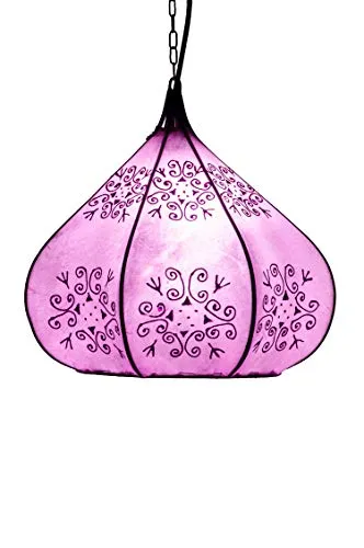 Orientalische Pendelleuchte Hennalampe Kabir Lila 35cm in lila von Marrakesch Orient & Mediterran Interior