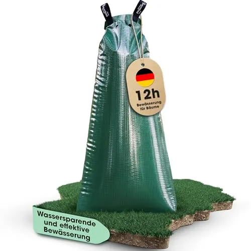 baumbad 1 Premium PE Bewässerungsbeutel 100 Liter, Polyethylen UV Beständig, Baumsack zur Bewässerung in Grün, mit Umweltfreundlicher Verpackung
