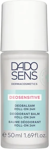 DADO-SENS DeoSensitive Deobalsam Roll-On 24H - 50 ml - Deodorant für empfindliche Haut, ideal bei Neurodermitis. Schützt 24 Stunden vor Geruchsbildung und spendet Feuchtigkeit ohne Aluminiumsalze oder Parfum.