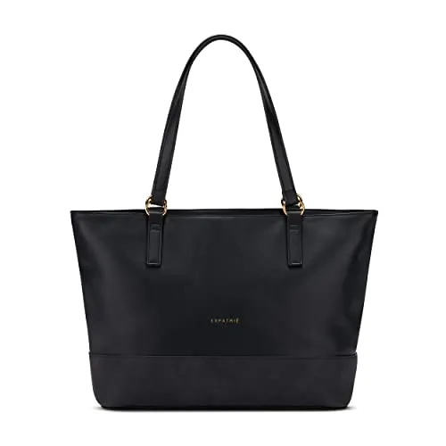 Expatrié Handtasche Damen Groß Schwarz - Nicole - Damen-Shopper mit elegantem Kunstleder, ideal für Büro, Einkauf & Schule. Mit separatem Laptopfach und wasserabweisendem Material für den modernen Alltag.
