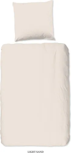 Good Morning Bettwäsche-Set Uni 140×200/220 cm in Hellbeige - Hochwertiges 2-teiliges Bettwäsche-Set aus 100% Baumwolle, atmungsaktiv und pflegeleicht. Ideal für erholsame Nächte, mit praktischem Hoteleinschlag für einfaches Abziehen.