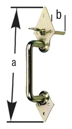 Pollmann Klinkgriff Nr.170 Gesamtlänge 255 mm hell verzinkt - 2170000