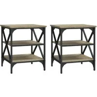 vidaXL Beistelltische 2 Stk. Sonoma-Eiche