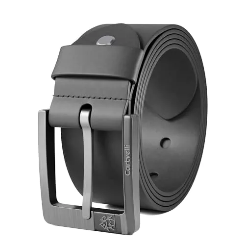 Cartvelli Premium Ledergürtel Herren Grau 110cm in grau von Cartvelli