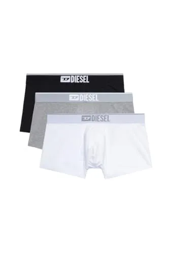 DIESEL Herren Boxershorts 3er Pack - UMBX-DAMIENTHREEPACK - Herrenunterhosen im Dreierpack, aus weichem Baumwoll-Stretch für hohen Tragekomfort und elastischen Bund mit DIESEL-Logo.